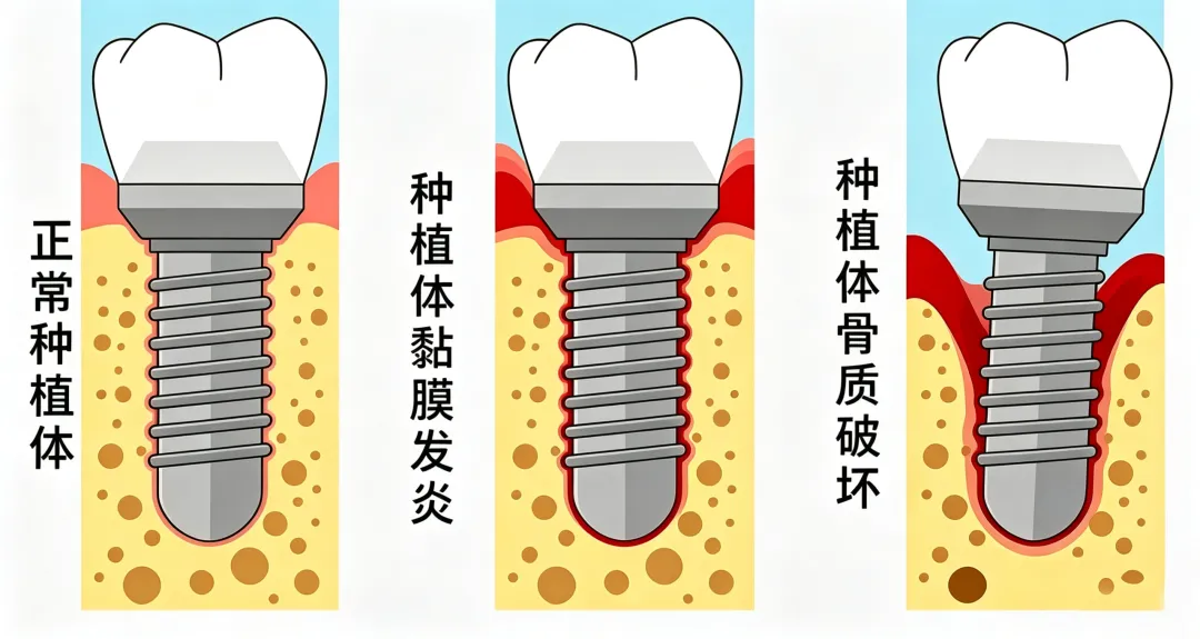 种植牙周围炎恶化过程
